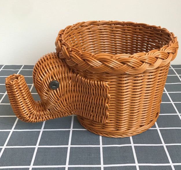 Vtg Wicker Collection Goose,Rabbit,Squirrel Baskets & Scarecrow