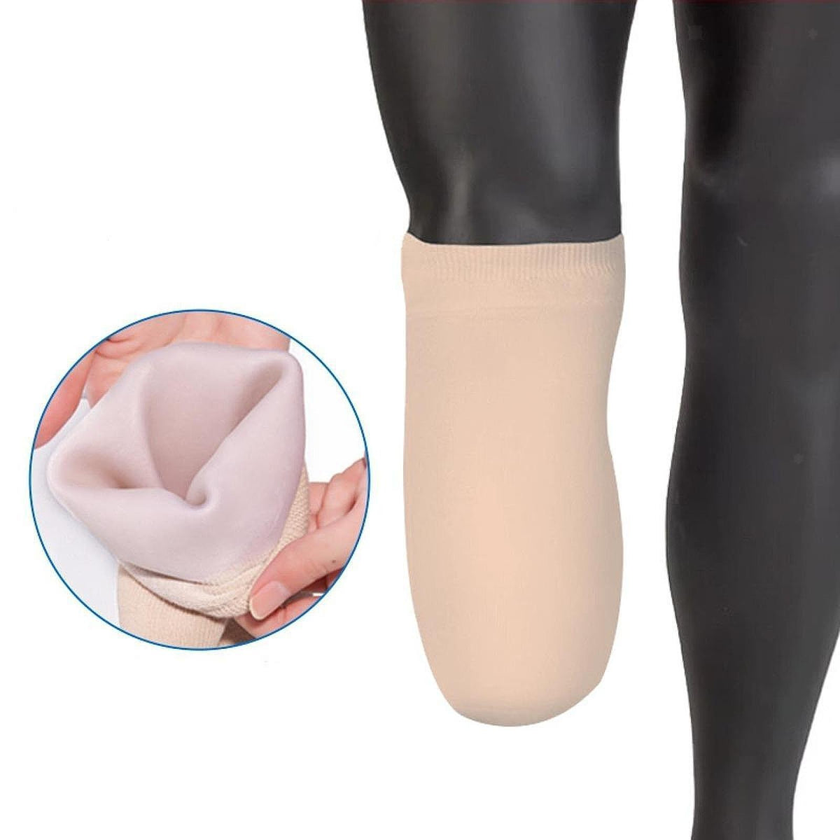 Prosthetic Sock with Gel Sleeve, Designed for Below Knee Use