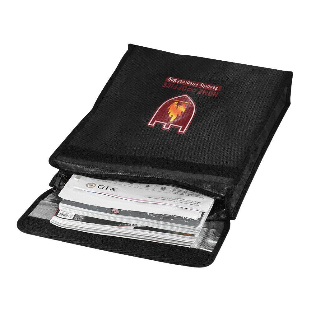 Fireproof Waterproof Document Bag Secret File Protect Pouch Money Safe Handbag