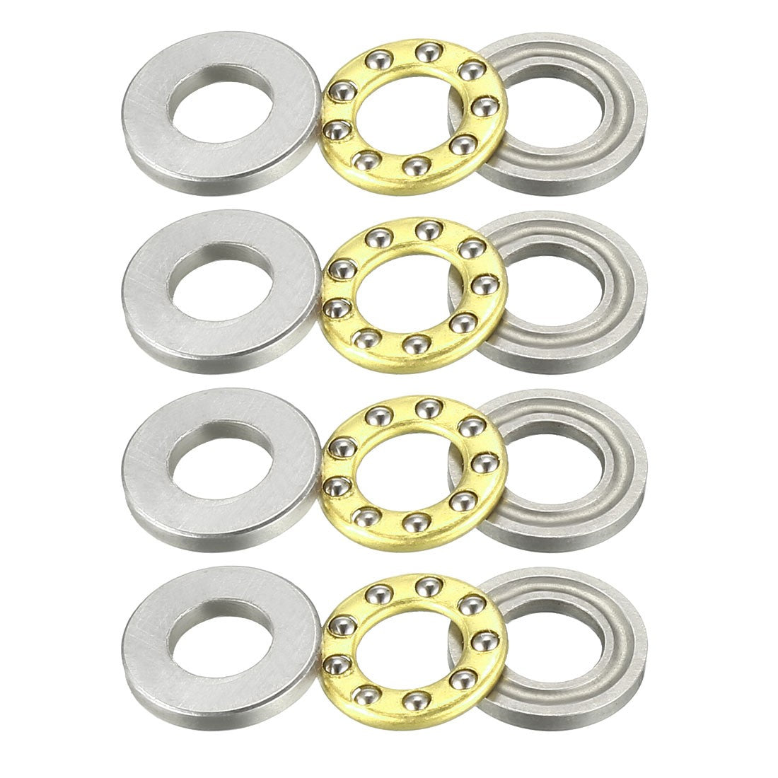 8pcs F10-21M Thrust Ball Bearings 10mmx21mmx7mm Chrome Steel Single Direction