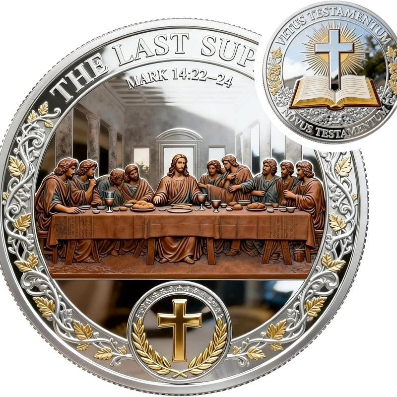 The Last Supper Christian Commemorative Challenge Coin, Christian Faith Gift