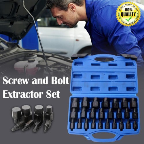 25PCS Easy Out Bolt Extractor Set, Multifunctional Stud Damaged Screw Extractor