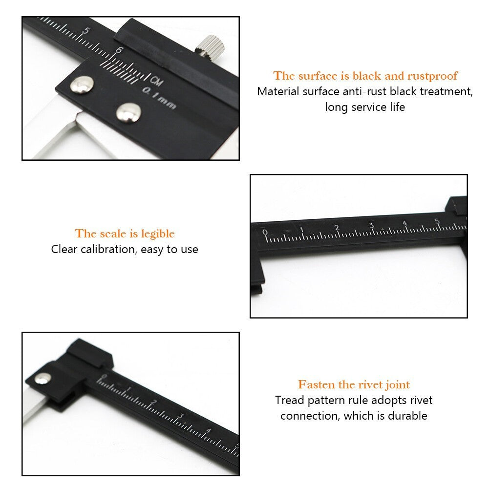 0-60mm Brake Disc Vernier Caliper Thickness Gauge Caliper Ruler Measuring Tool
