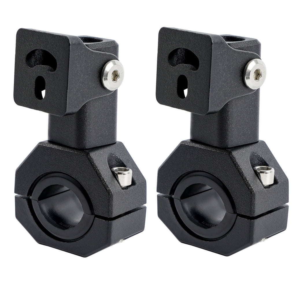 2X Motorcycle CNC Mount Brackets Holder Clamp Fog Spot Light Headlight 18mm-32mm