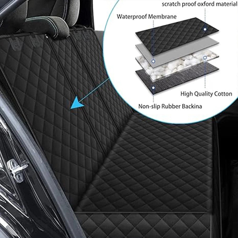 Car Rear Back Seat Cover Pet Dog Protector Mat Non-slip Waterproof Cushion UK