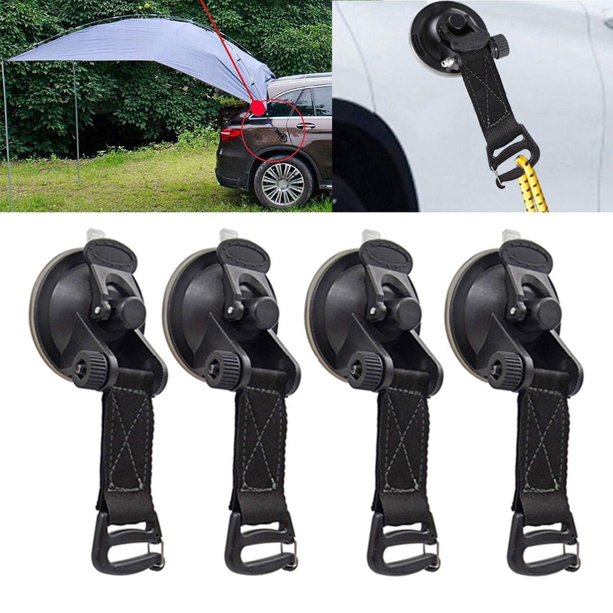 4Pcs Suction Cup Anchor Securing Hook,