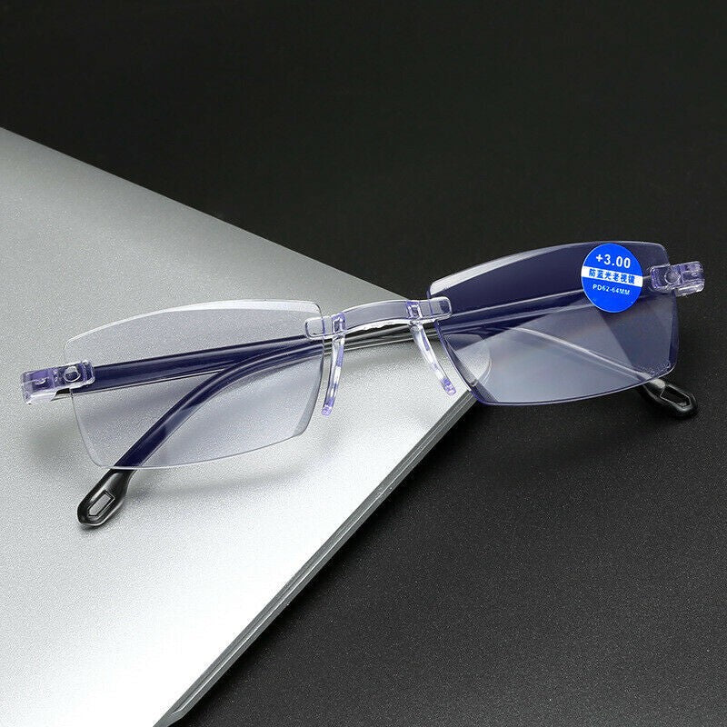 5x Automatic zoom Reading Glasses Reading Aid Visual Aid Blue Light Filter +1~+2