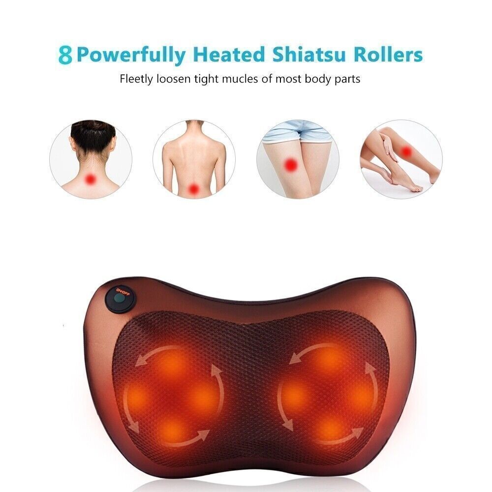 Massager Neck and Back Heated Massage Electric Shiatsu Pillow Vibrating Machine