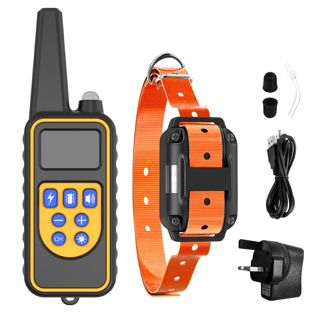 Pet Dog Training Collar Rechargeable Waterproof Electric Shock LCD Display .*
