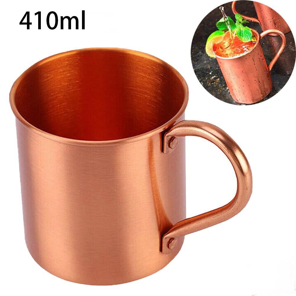 Copper Mug Cup For Moscow-Mule Coffee Beer Drinking Cocktail Camping 410ML