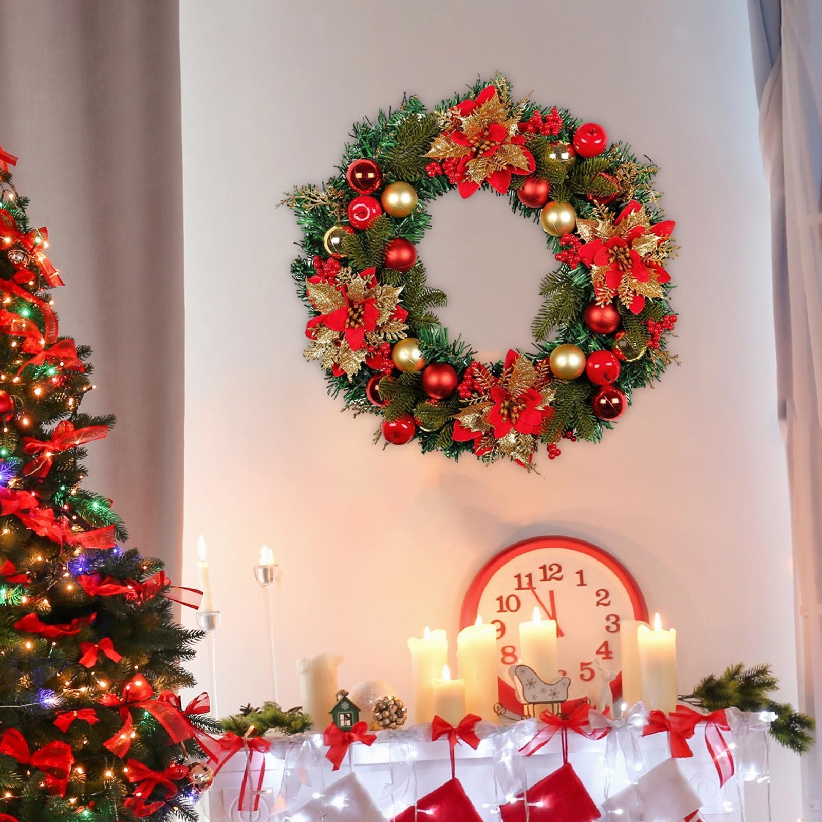Christmas Wreath Christmas Decoration Hanging Larege Artificial Winter Holiday