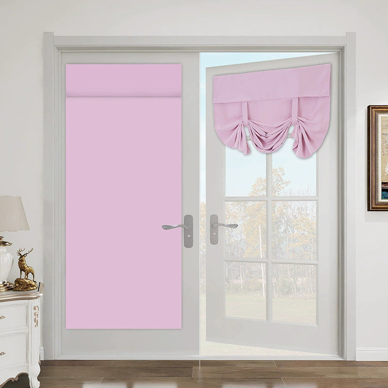 Blackout Door Curtains,French Door Blinds Stick on Curtains for Privacy and Ligh