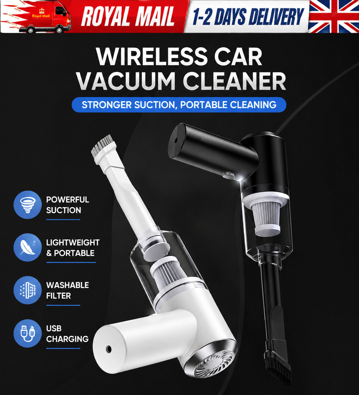 120W Cordless Rechargeable Home Car Vacuum Cleaner Handheld Dust Blower Portable