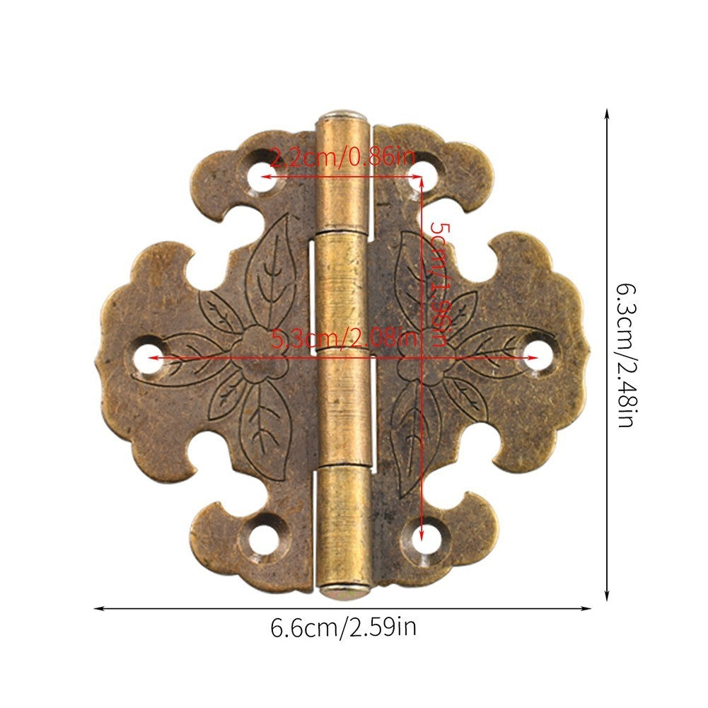 4 Pieces of Rustic Decorative Hinges for Wooden Doors and Cabinet Applications