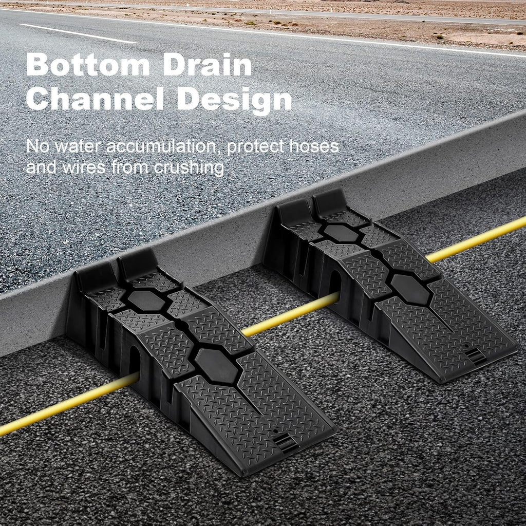 2pcs Heavy Duty 5 Ton 2.5+2.5 Ton Plastic Car Ramp Lifting Ramps 33cm Extra Wide