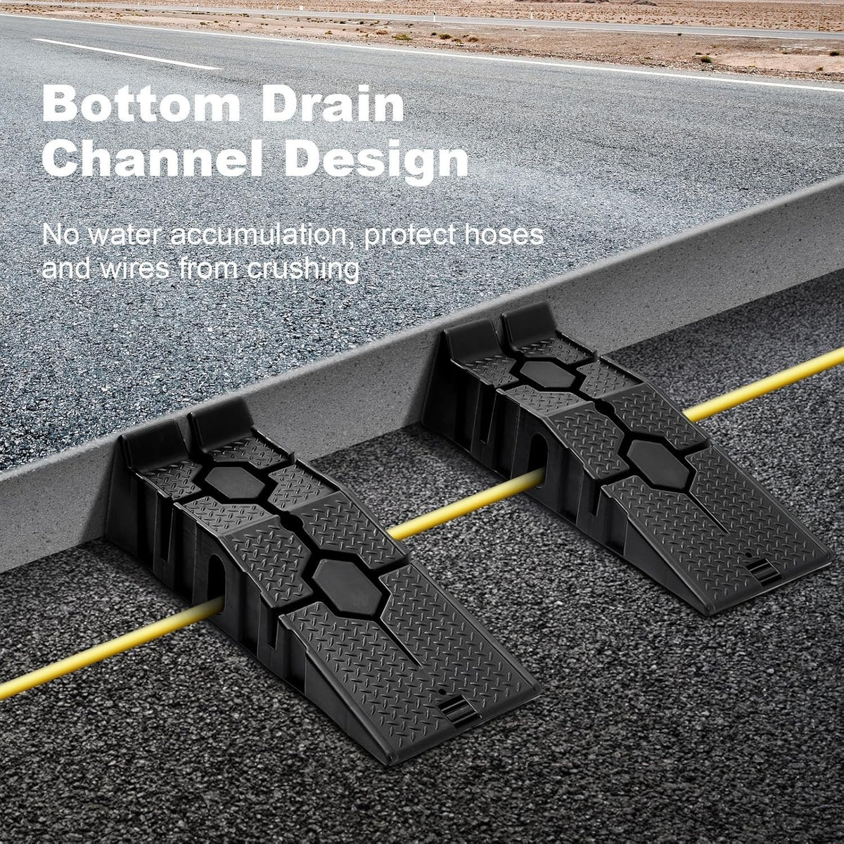 2pcs Heavy Duty 5 Ton 2.5+2.5 Ton Plastic Car Ramp Lifting Ramps 33cm Extra Wide