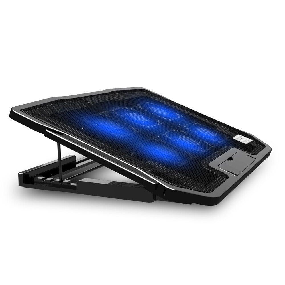 Laptop Cooler Stand 6 Powerful Quiet Fans Tilt Gaming Cooling Mat Pad for 12-17"