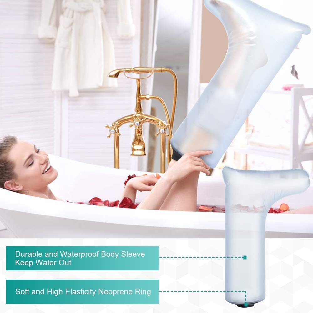 Half Leg Cast Protector Cover 48cm for Shower Foot Protector Bandage Waterproof