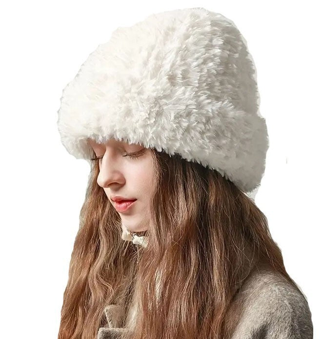 New season Luxury soft Thick Super Fluffy  fleecy Mohair style beanie Hat