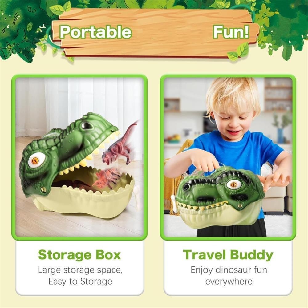 Dinosaur Toys for Kids 45PCS Realistic Dinosaurs Figures with Eggs&Trees&Fence