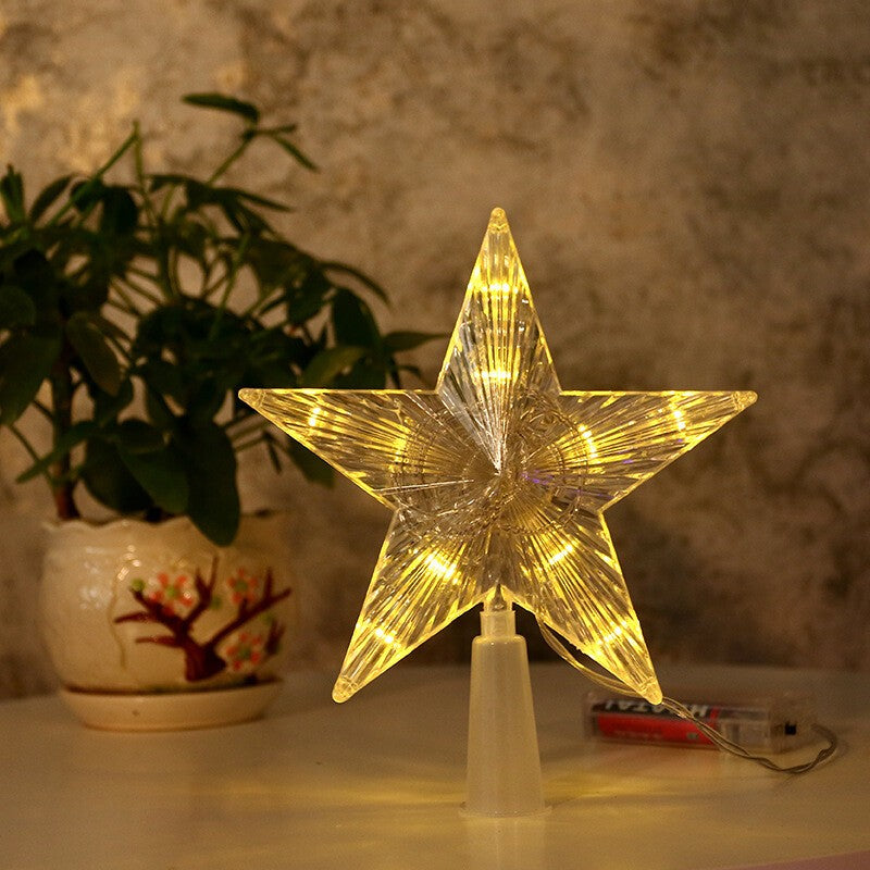 Christmas LED Light Tree Topper Star, Xmas Holiday Tree Decoration Star Light