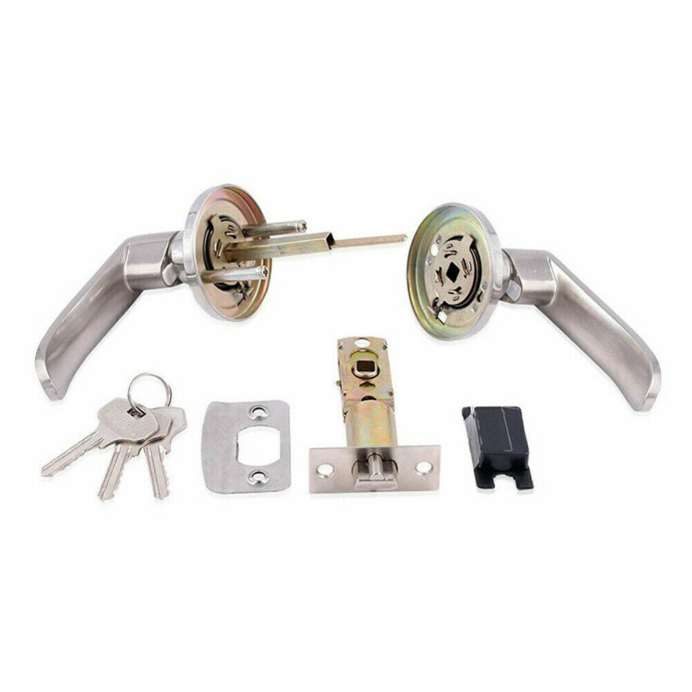 Three-Handle Door Lock Home Entry Lever Set Bathroom Entrance Passage With Key