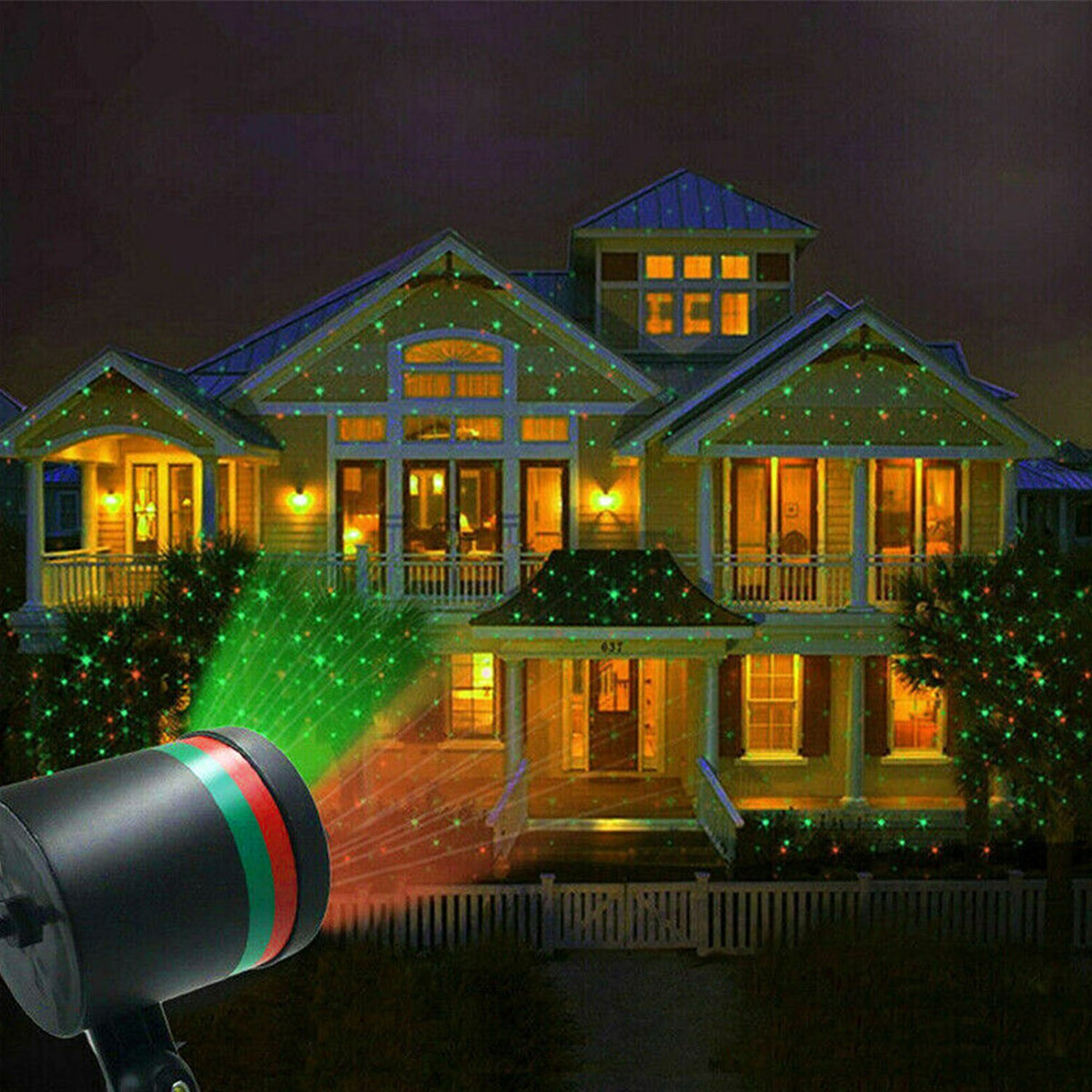 Christmas LED Moving Laser Projector Light Xmas Party Outdoor Landscape Lamp