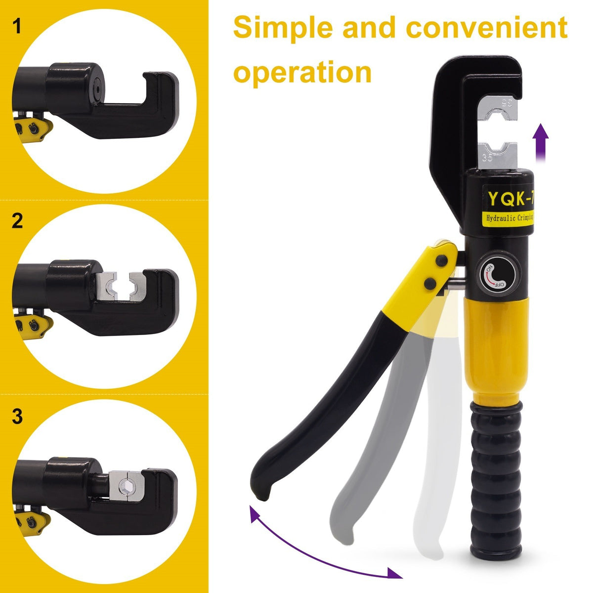8 Dies Hydraulic Crimper Set Crimping Tool Wire Battery Cable Lug Terminal UK