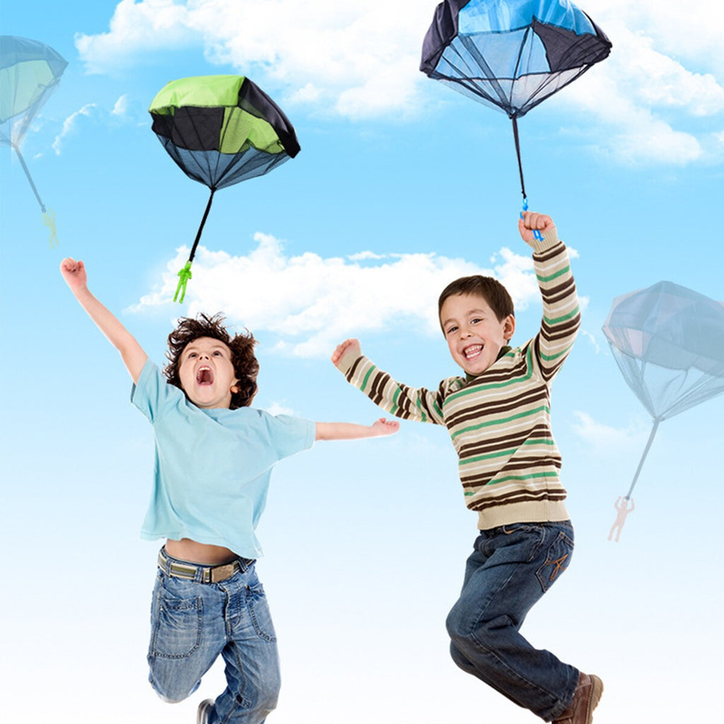 4X Mini Sold Parachute Toys Hand Throw Outdoor Sport Play Toy For Children Party