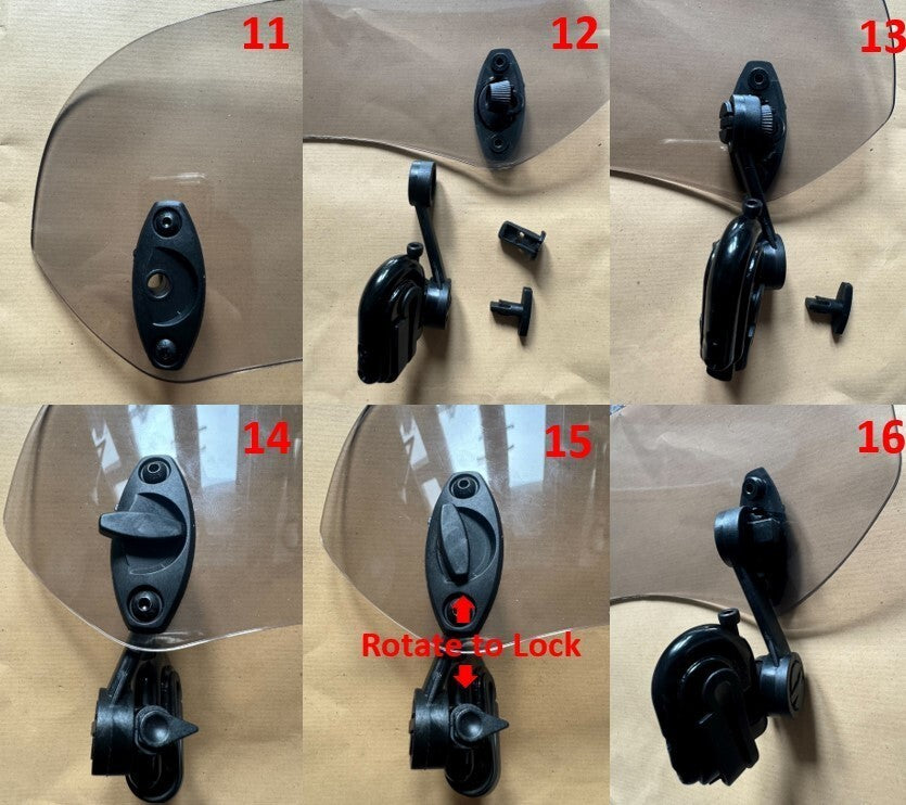 Motorbike Motorcycle Clip On Windshield Wind Screen Deflector Extension Spoiler