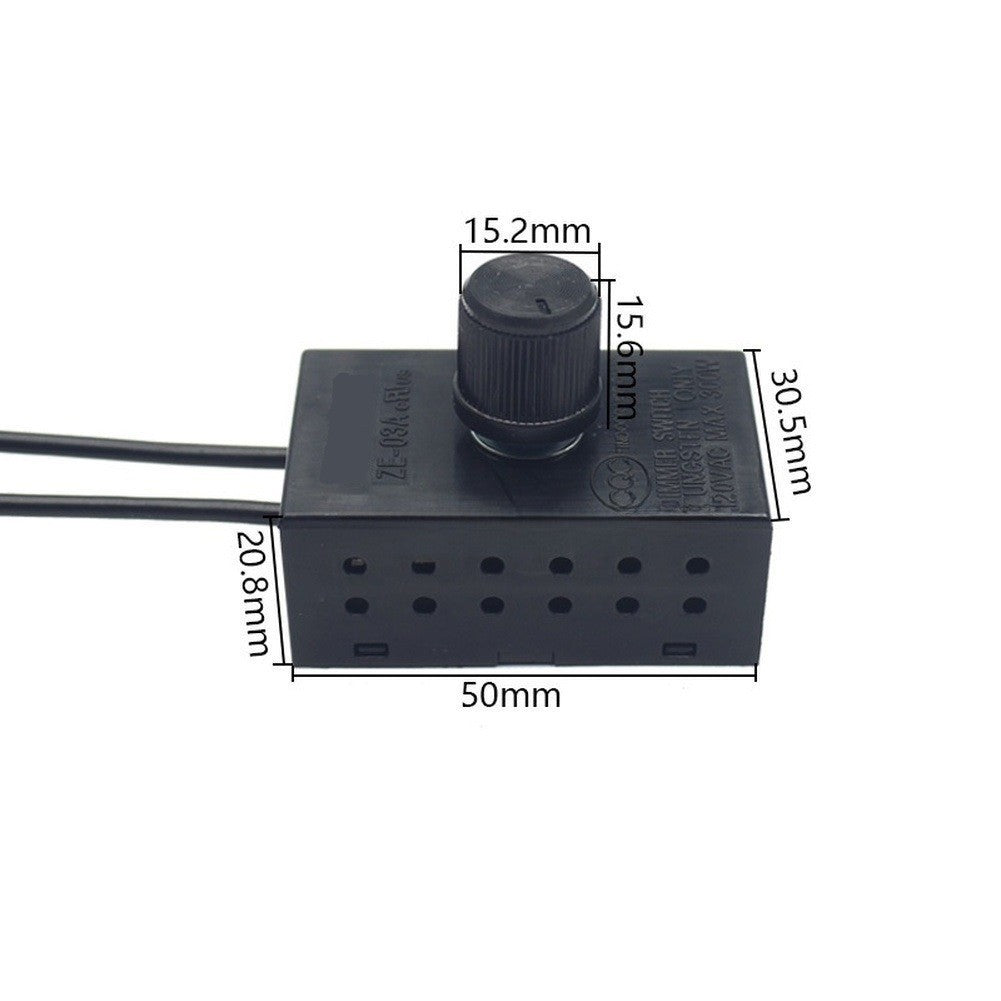 ZE 03A Continuous Dimming Rotary Switch 300W 120V 240V for Halogen Incandescent