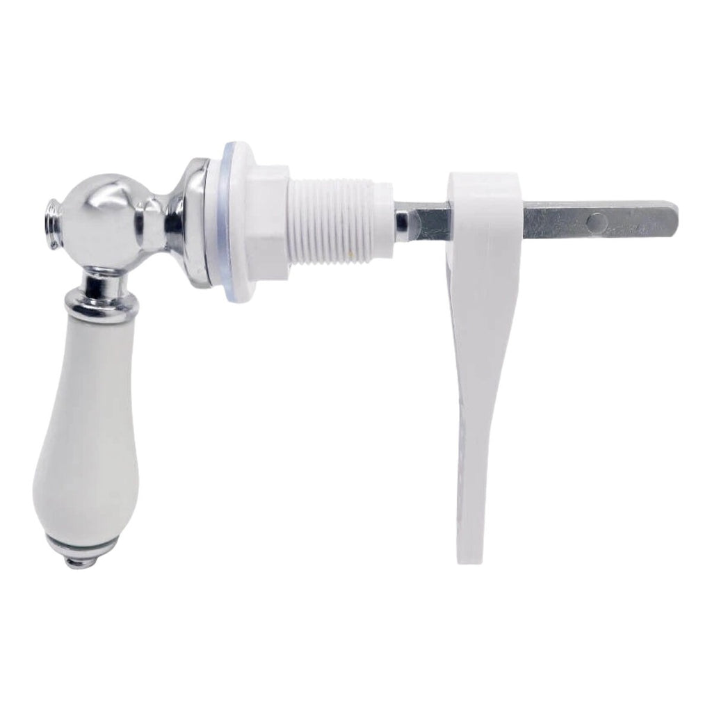 Ceramic Toilet Cistern Lever Traditional WC Flush Handle Victorian Style Chrome