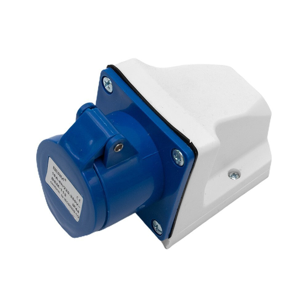 16 Amp 3 Pin Socket And Plug Wall-mounted 220-250V  IP44 16A Caravan Camper Van