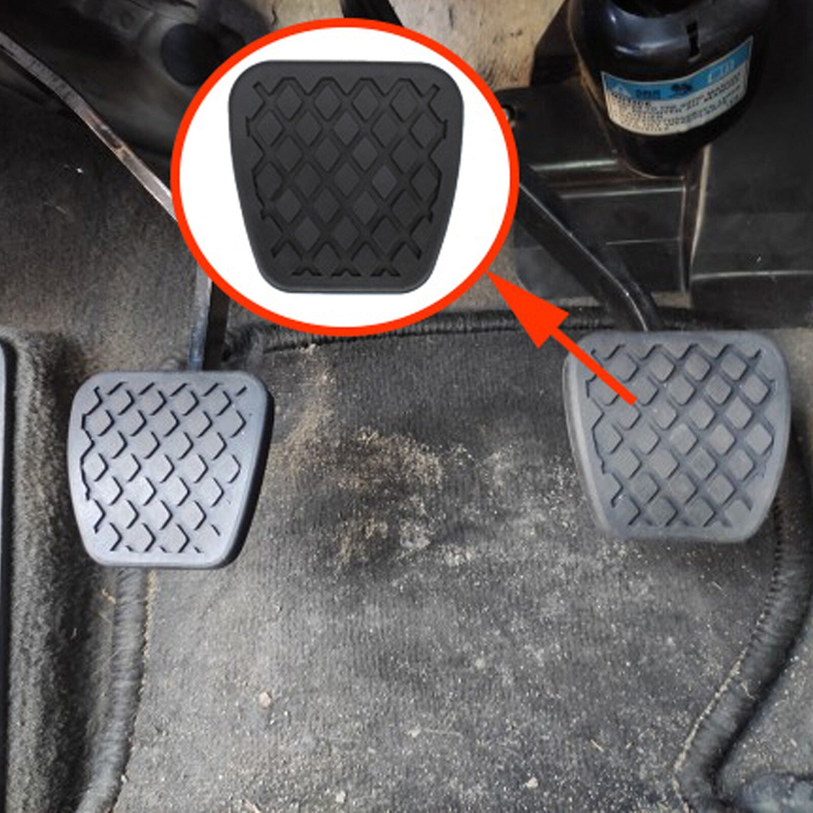 2Pcs Brake Pedal Pad Cover For Honda Accord Civic CRV Element Non-Slip Rubber UK