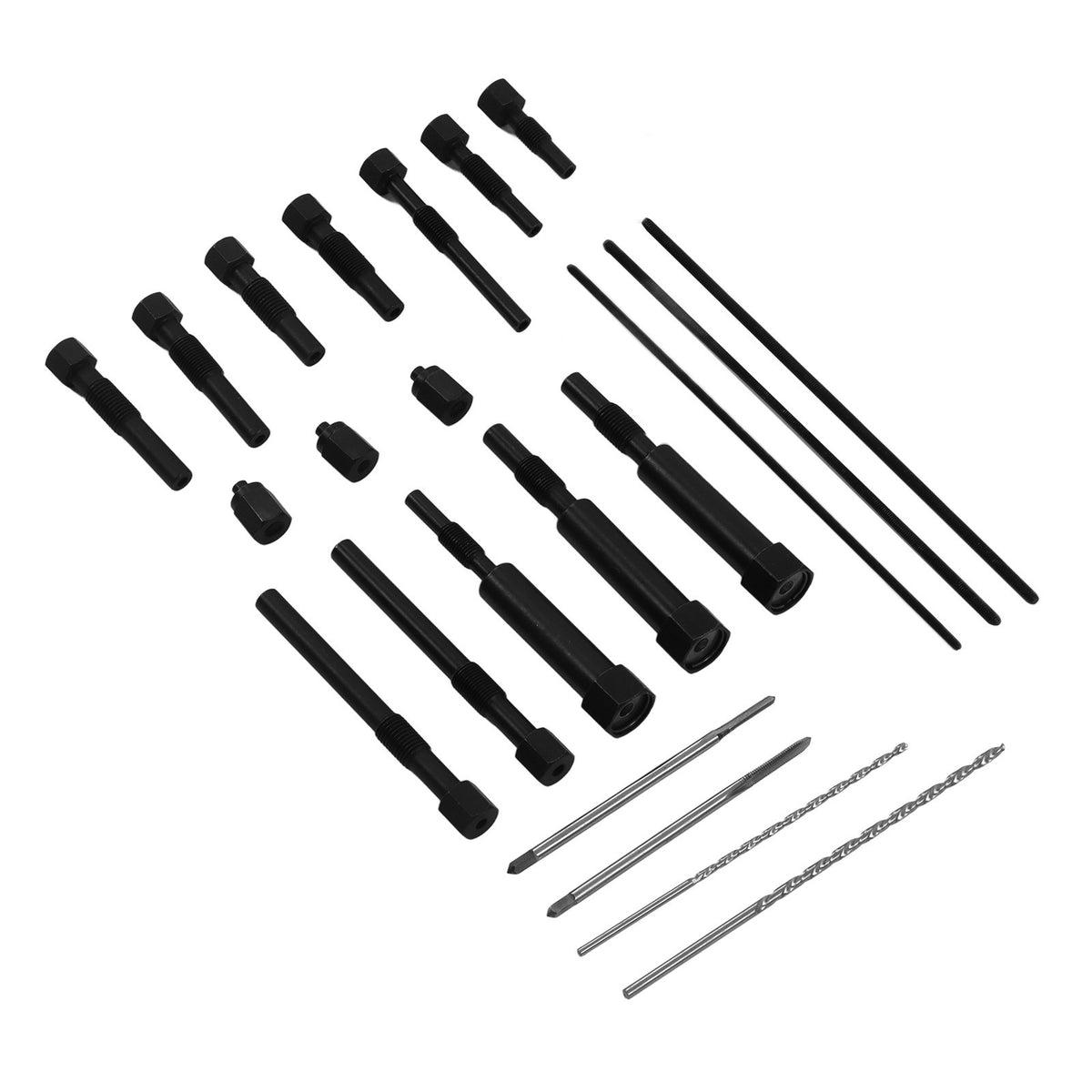 22Pcs Glow Plug Remover Extraction Removal Tool Set With Storage Box For M10 M8