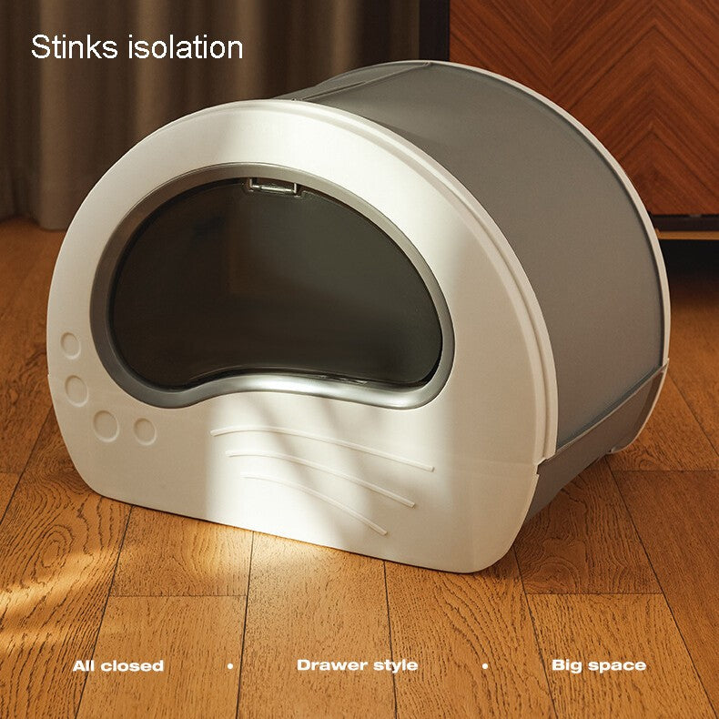 Large Automatic Cat Litter Tray Self Cleaning Box with UV Sterilization for Cats