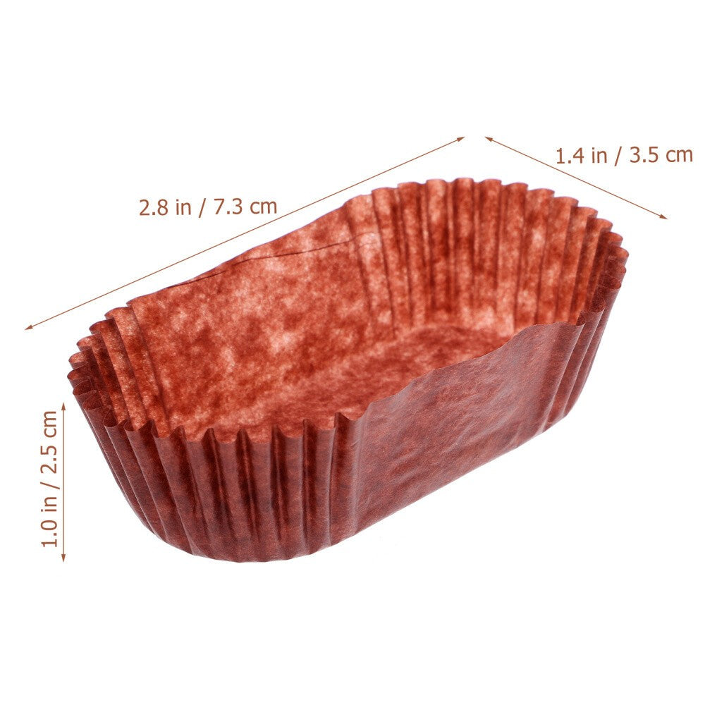 Mini Loaf Tin Liners Paper Cases for Baking Cake Square Tray Cup Oval
