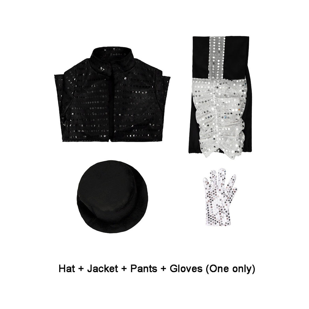 Kids Michael Jackson Costume Superstar Pop Star 1980s Dancer Boys Child 80s
