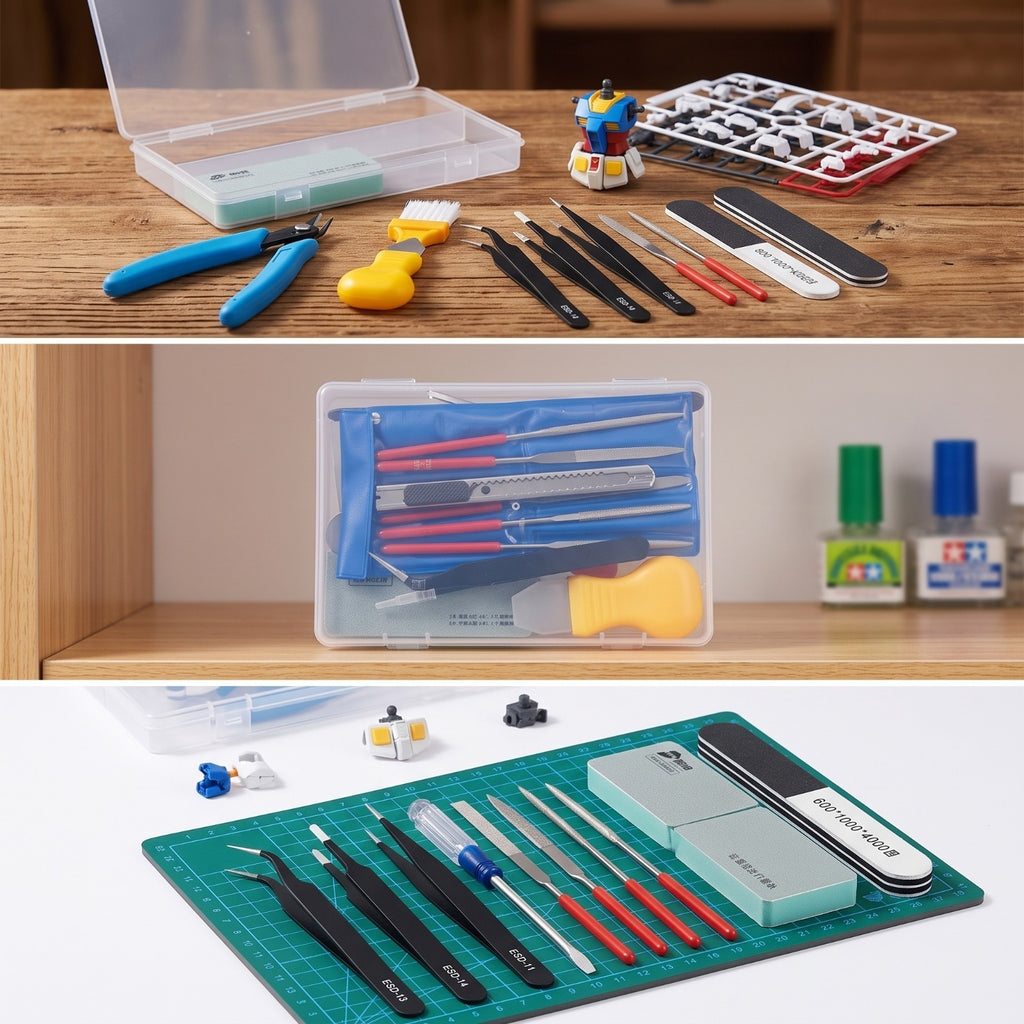 28 Pieces Gundam Tool Kit Portable Model Tools Kit Practical for Workbench