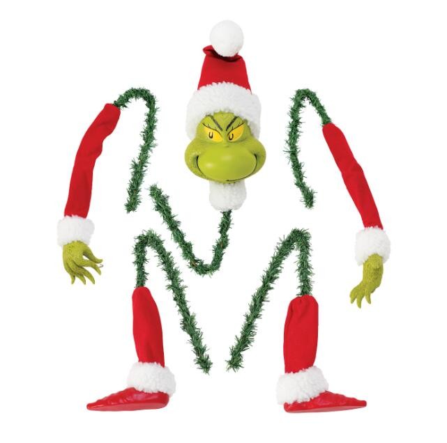 Grinch Arm Leg Head Ornaments Holder Christmas Tree Decorations Xmas Party Gift