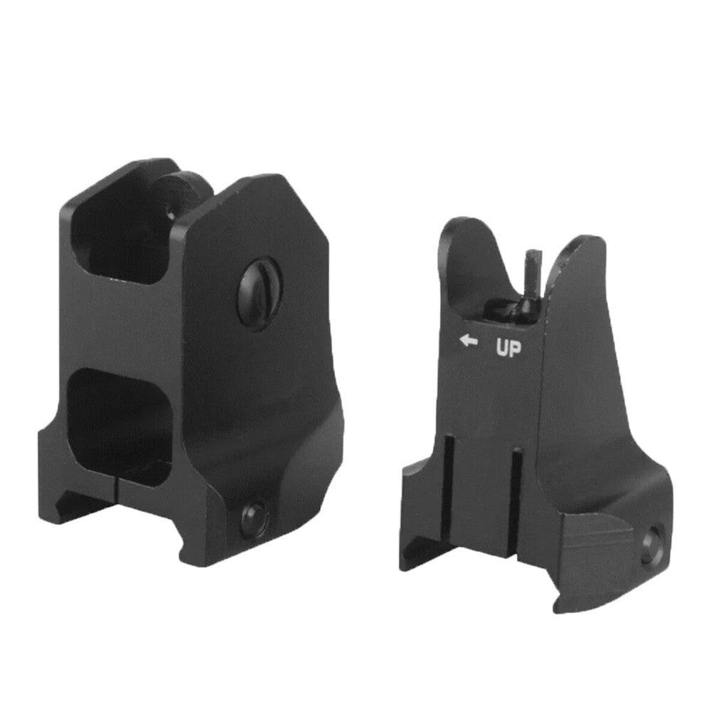 1 Pair D &D Flip-up Low Profile Metal Sight Folding Iron Sights Front / Rear Set