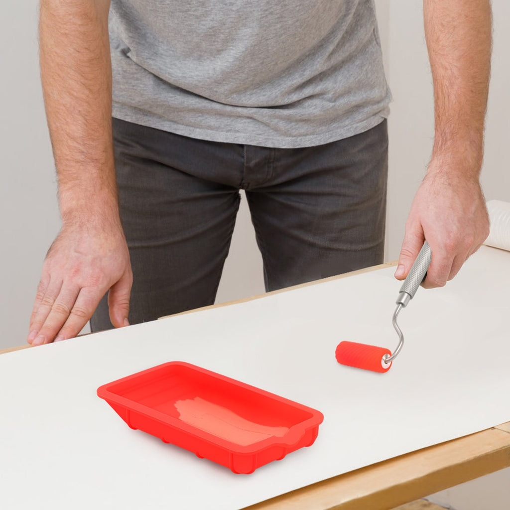 Nonstick Glue Roller with Tray Flexible Wood Glue Roller and Tray