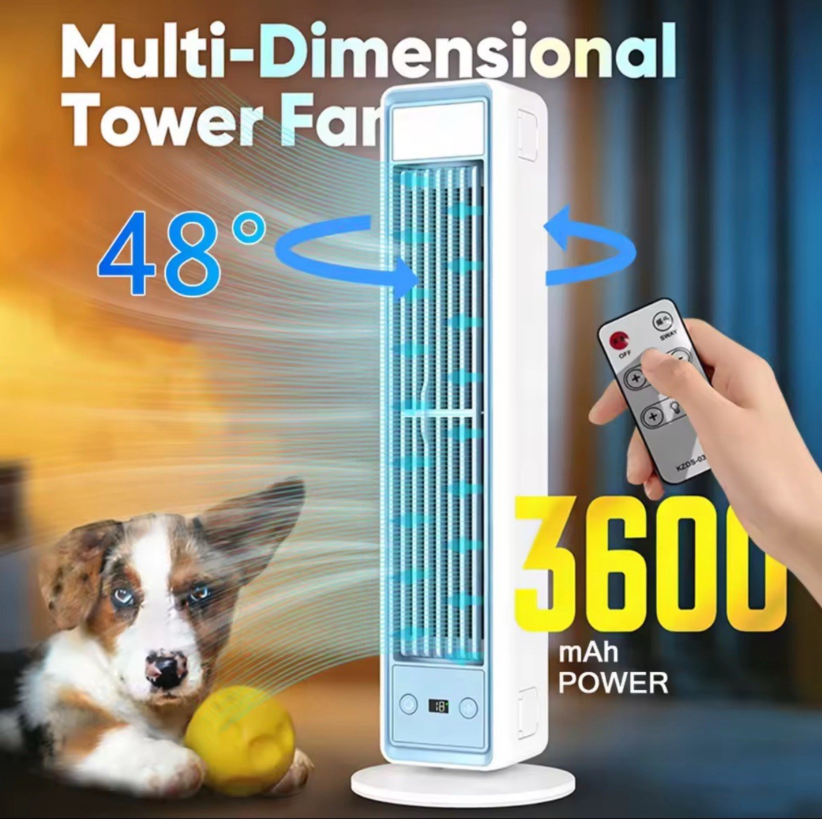 Tower Fan Silent Air Cooler Strong Wind Bladeless Air Conditioner 10 Day Ship uk