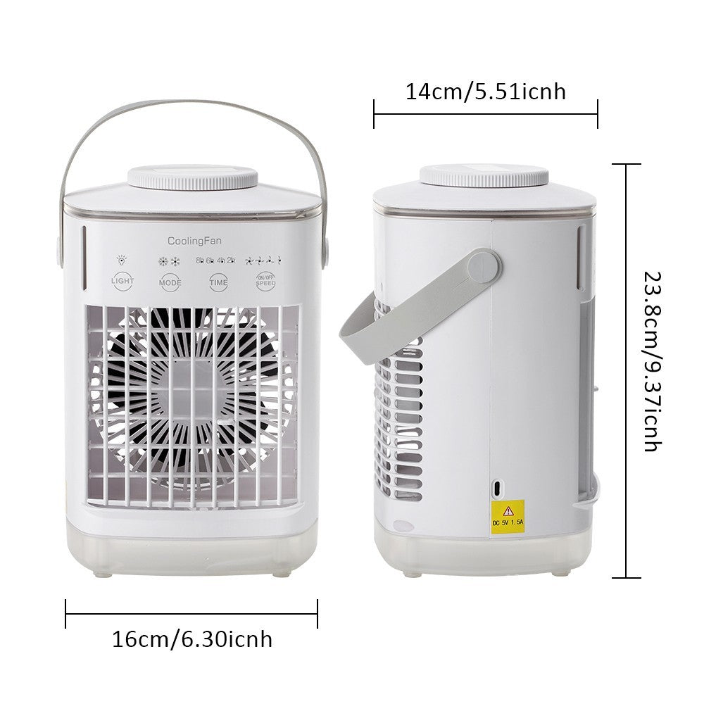 4 Speeds Portable Air Cooler Fan With 700ML Tank Ice Cold Cooling Conditioner