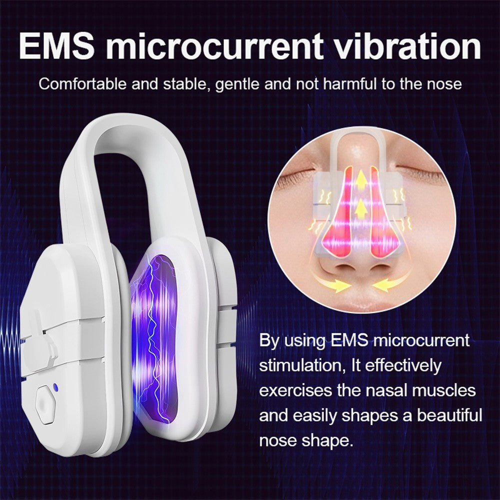 Easy-Use Electric E-M-S Nose Shaper: Patented Silicone Clip for Daily Nose Care
