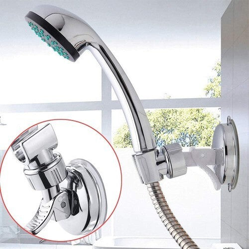 Adjustable Bracket Suction Shower Head Handset Holder Kit Bathroom Wall Mount