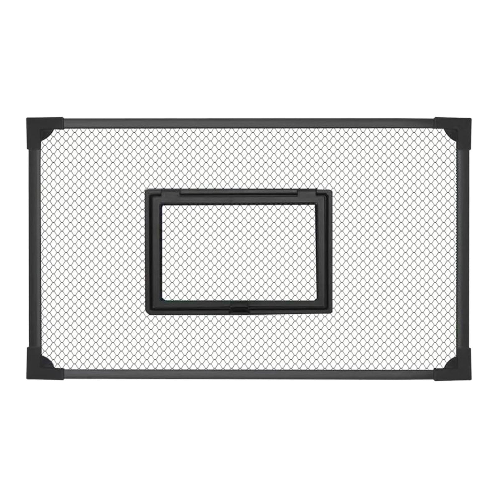 Fish Tank Lid Self Assembly Anti Jump Net Cover Magnetic Black Aquarium Hood