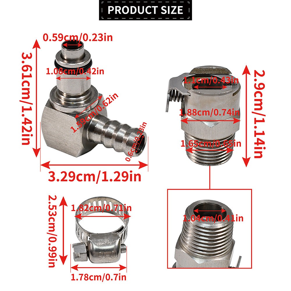 Stainless Steel Fuel pump quick release metal connector For BMW R1200GS ADV@