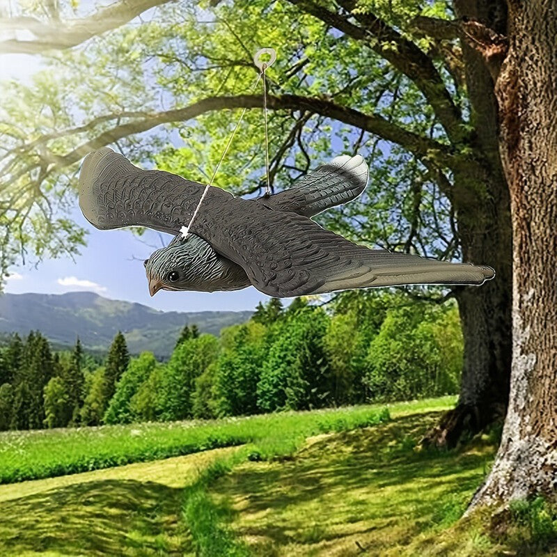 Decoy Hawk Garden Falcon Bird Pest Deterrent Cat Repeller Flying Pond Scarer 20'