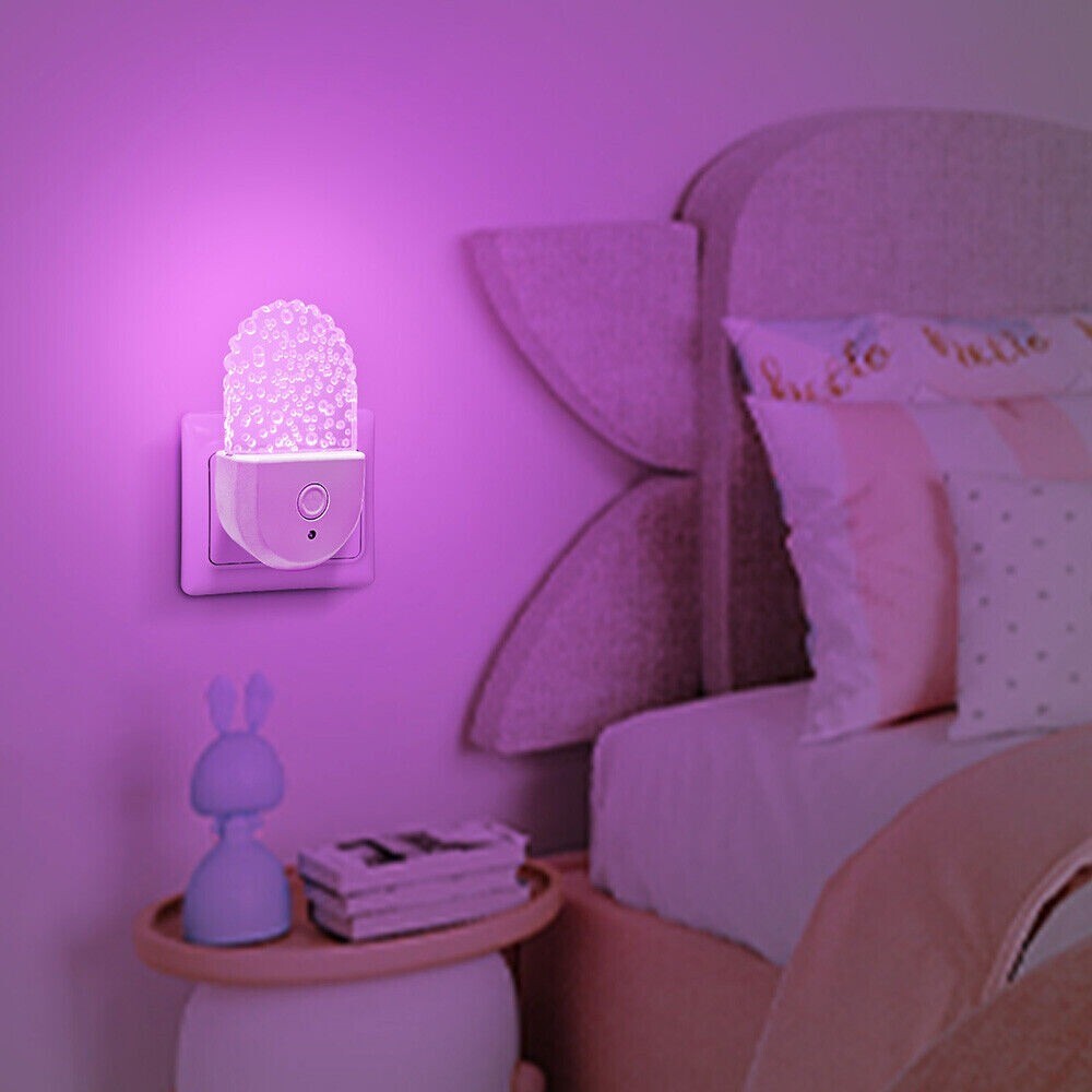 RGB Color Changing Night Lights Dusk Dawn Sensor Plug in Lamp Hallway Kids Light